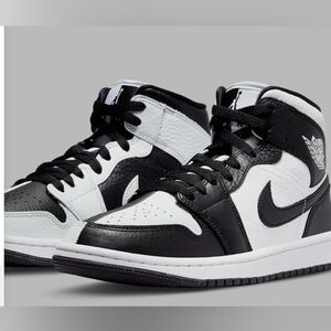 Nike Air Jordan 1 Mid SE Homage Black White Split Shoes DR0501-101
